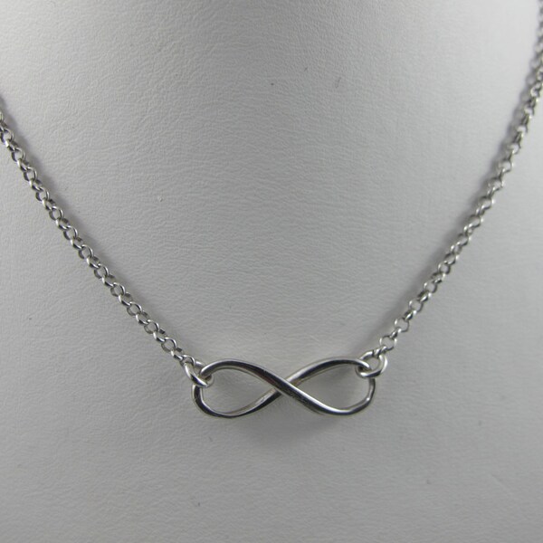 SALE Infinity necklace pendant sterling silver 925