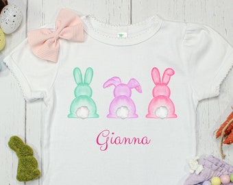 Girls Easter Bunny Trio Shirt | Girls Bunny  Shirt | Easter Kids Shirt  | Easter Bunny Shirt | Bunny Trio Shirt | Kids' Spring Shirt