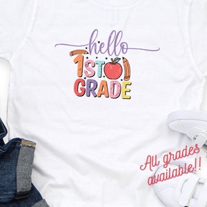 First Day Shirt, Back To School Shirt, 1st Grade Shirt, 2nd Grade SHirt, Retro Back To School, 1st Day of School Shirt, Kindergarten Shirt
