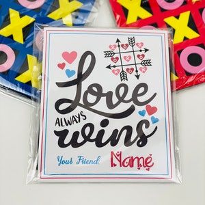 KIDS VALENTINE Gift | Tic Tac Toe Valentine Card - School Valentines Exchange - Class Valentine - Tic Tac Toe Favor | Valentine Game