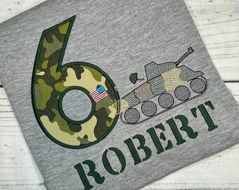 Boy Military Birthday Shirt | Army Shirt | Army Birthday Shirt | Boy Army Men Shirt | Military Tank Birthday Shirt | Boy Military Birthday