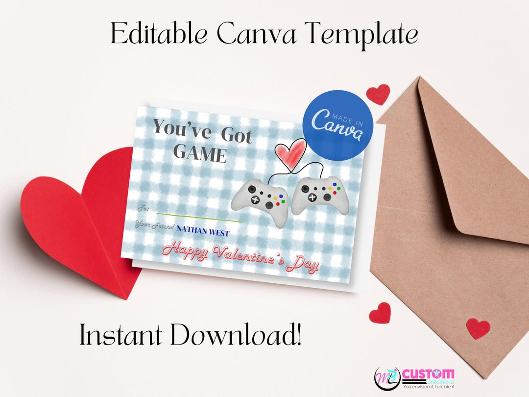 Digital Canva Template Valentine Digital Card Editable in Canva You've ...
