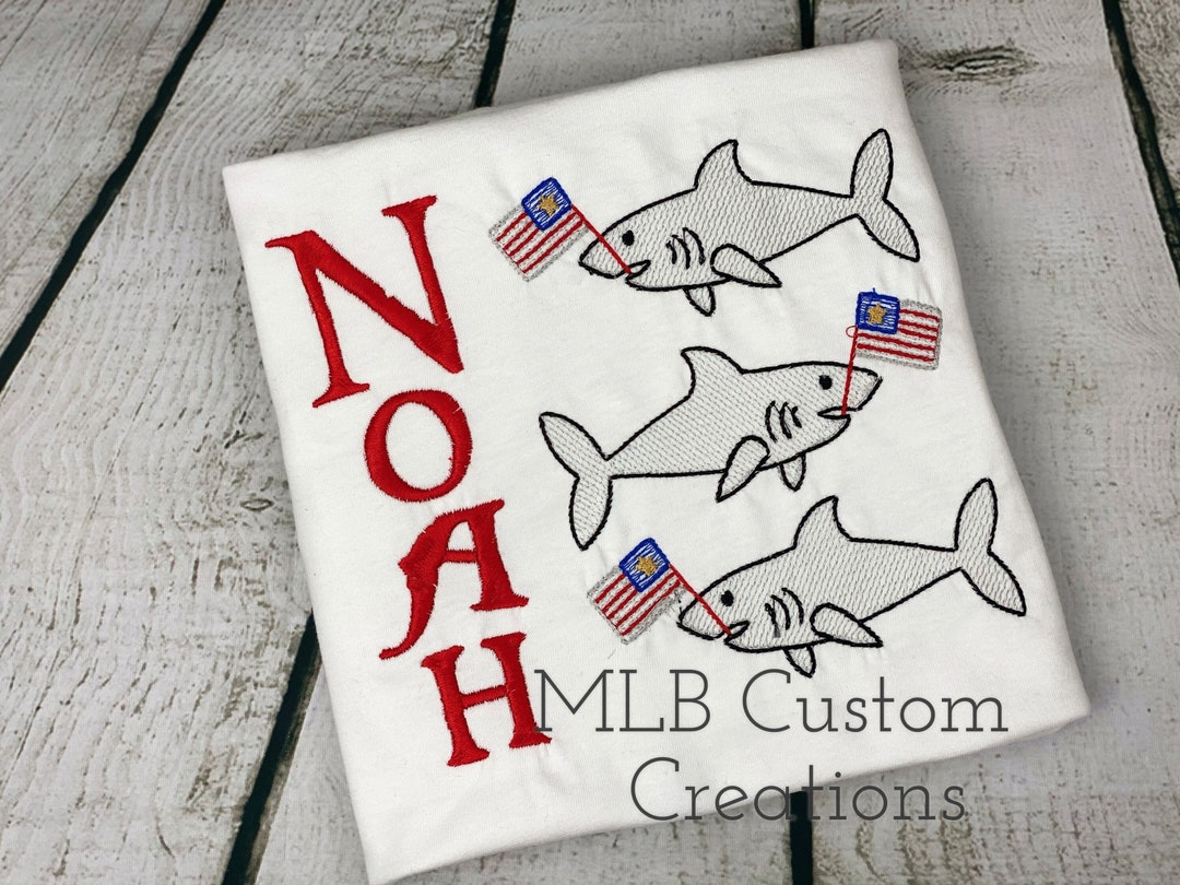 4th of july shark shirt