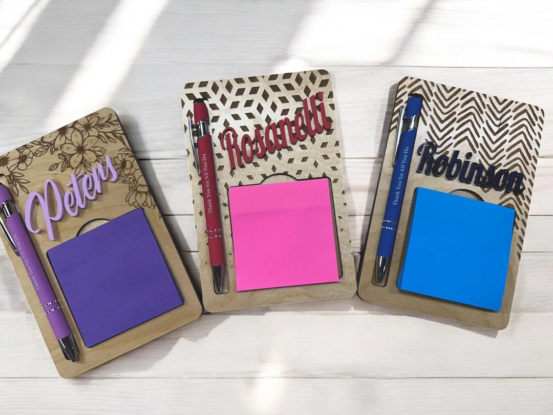 Decorative Desk Notepad Holder – Floral or Geometric Design | Teacher ...