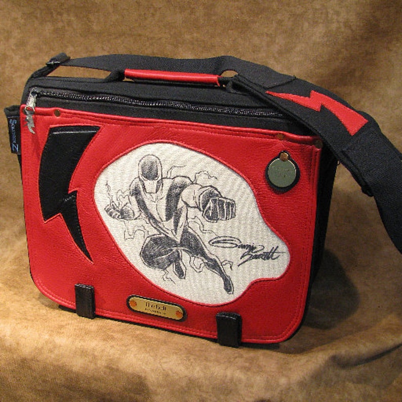 The Bolt Strikes by Samir Barrett Canvas Shoulder Messenger bag 81014-4 image 2