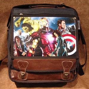 Avengers Limited Edition Print on Messenger Backpack image 2