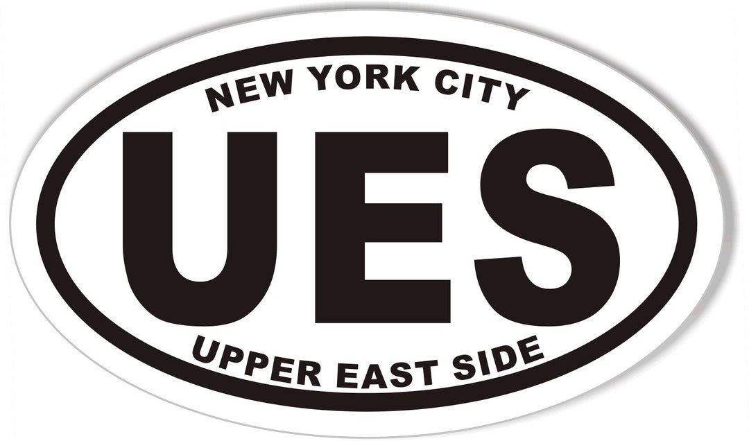 Ues Sticker UES Upper East Side Oval Bumper Sticker - Etsy
