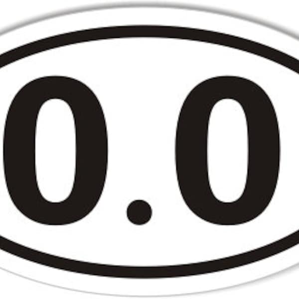 0.0 Euro Oval Sticker