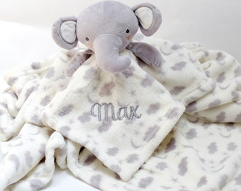 Baby Super Soft Personalised Name /& Date Comforter Blanket with 3D Teddy Bear White /& Neutral
