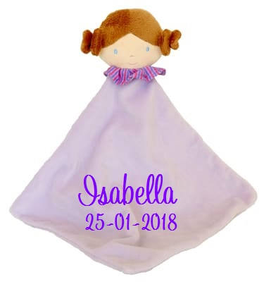 Comfort Blanket Personalised Embroidered Comforter Baby Girl