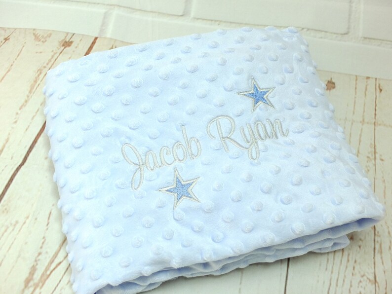 Personalised Luxury Baby Blanket Embroidered Baby Boy Etsy UK