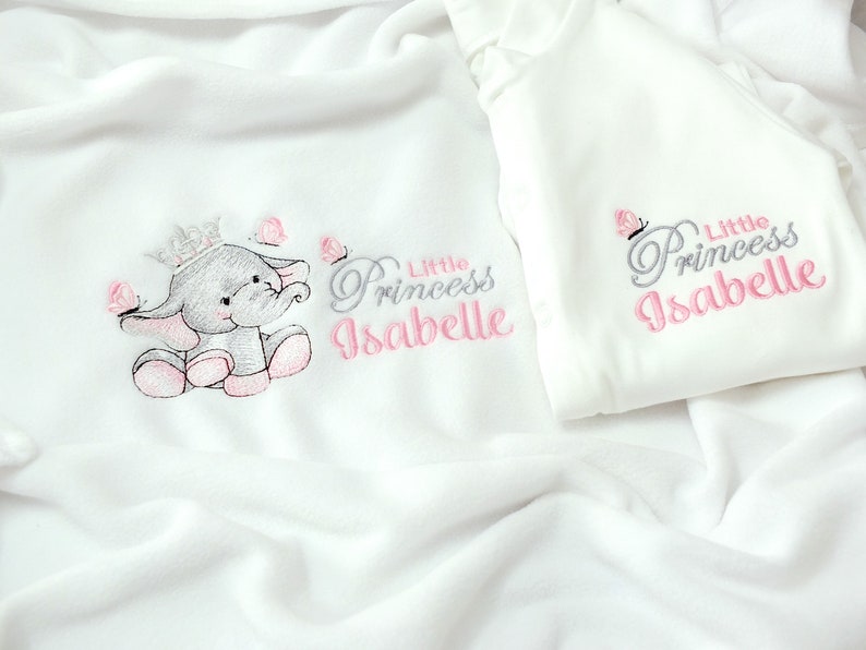personalised baby girl sleepsuits