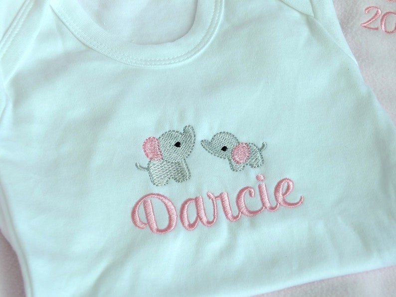 Baby Gift Set Personalised Embroidered Baby Girl Gift Etsy