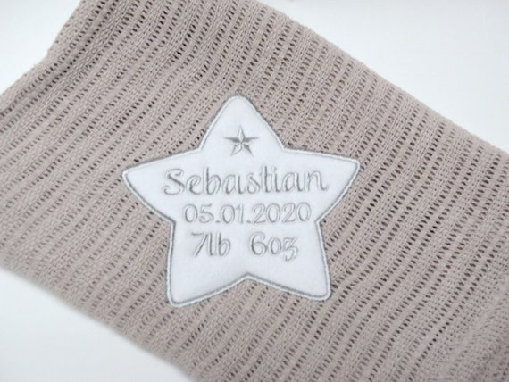 personalised cellular baby blanket