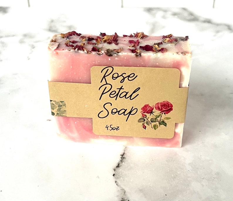 Rose soap bar, Valentine's Day Gift, Handmade soap, Naturalsoap, Vegan soap, handmade soap bar, rose scent image 2