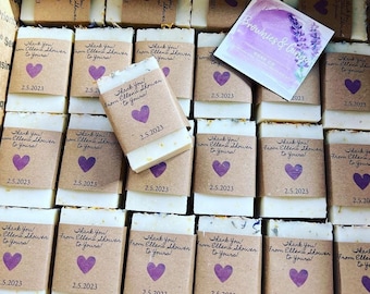 Bridal shower soap favors bulk listing of 10, lavender soap favors listing of 10