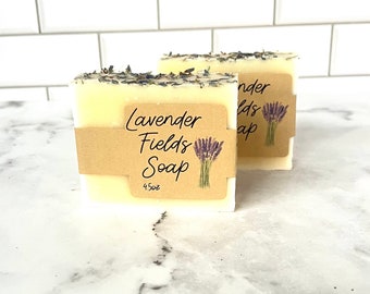 Handmade Lavender Soap Bar: Natural Vegan Soap (4.5oz)