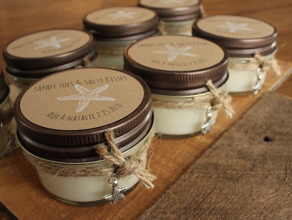 Beach Wedding Candlewedding Candle Favorbeach Wedding Favor Etsy