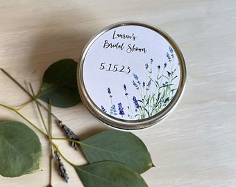 Bridal Shower Favors, Wedding Candle Favors, Personalized Candle Favors, Botanical Shower Favors