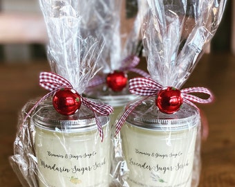 Christmas gift, Sugar scrub, gift for her, teacher christmas gifts, coworker christmas gift, hostess gift, Sugar Scrub Set, Secret sister