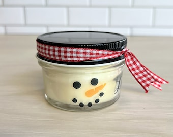 Holiday Candles, Christmas Candles, Christmas party favors, Soy Candles, Christmas Gift, Candle favors, secret sister gift, snowman decor