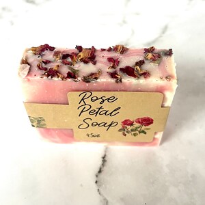 Rose soap bar, Valentine's Day Gift, Handmade soap, Naturalsoap, Vegan soap, handmade soap bar, rose scent image 3