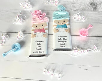 Chocolate Baby Shower Favors, Baby Girl Shower Favors, It's a Girl favors, It’s a boy, Baby Shower Favors, birth announcement ideas