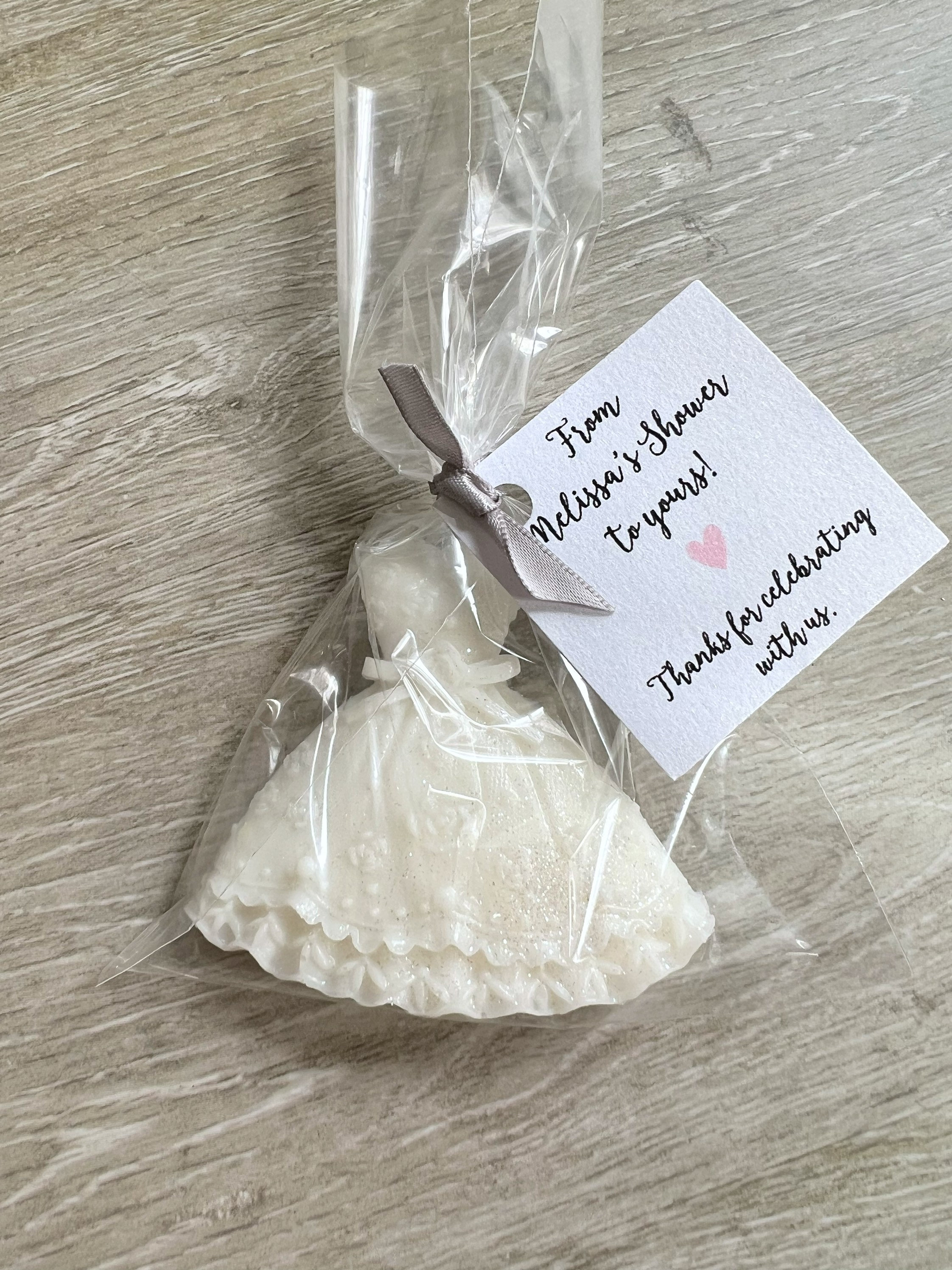 wedding dress party favors Wedding Dress Soap Favors: Bridal Shower Mementos
