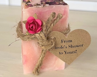 2.3oz Bridal shower favors, Bridal shower favors soap, wedding favor, baby shower favors, rose soap favors, affordable favors, rustic