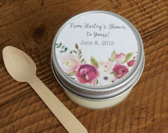 bridal shower favors, floral bridal shower, bridal shower favors soap, baby shower favors, party favors, sugar scrub favor, wedding shower