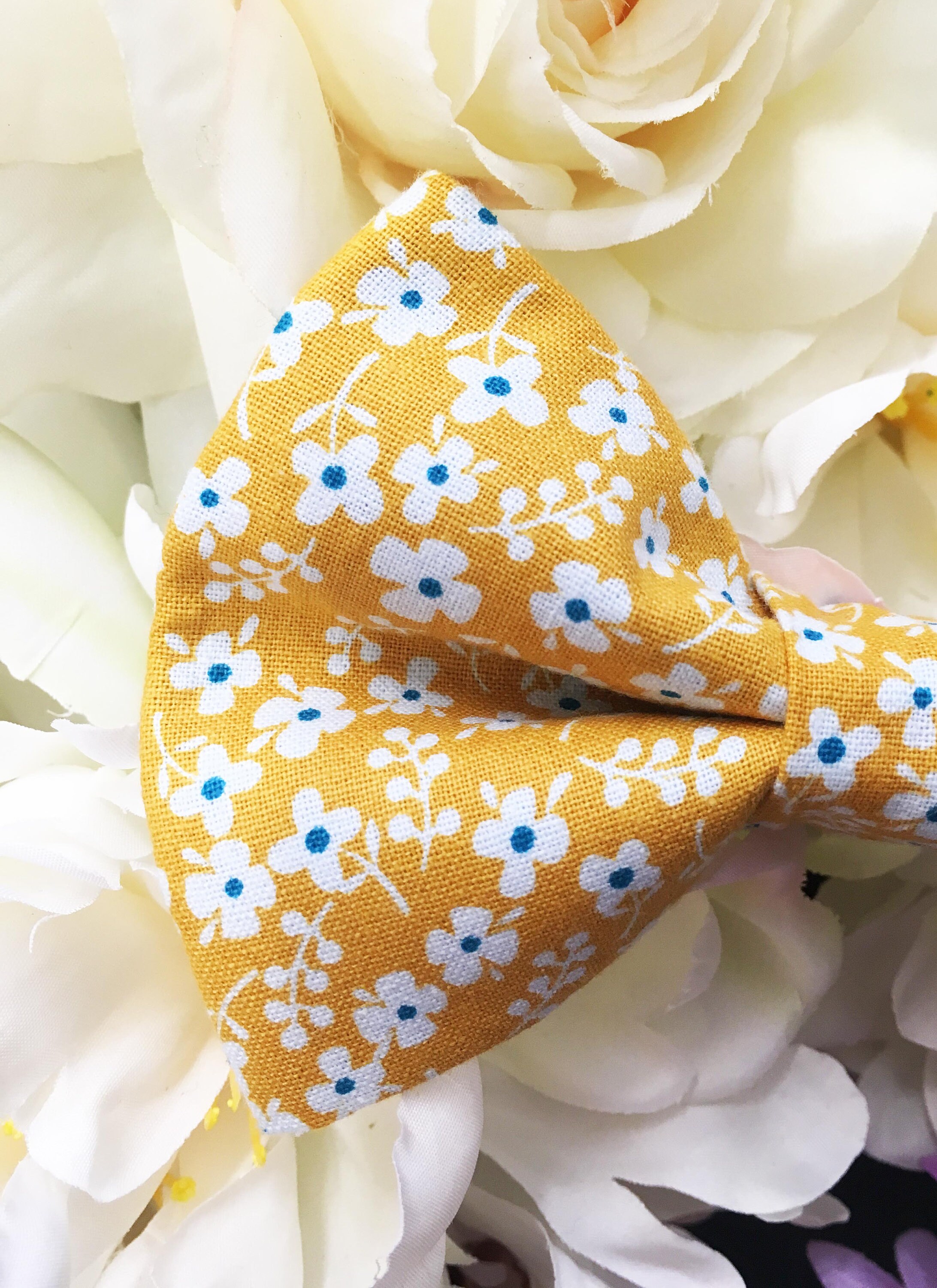 Gelbe Hund Fliege gelbe Blumen Fliege gelben Hund Schleife Etsy