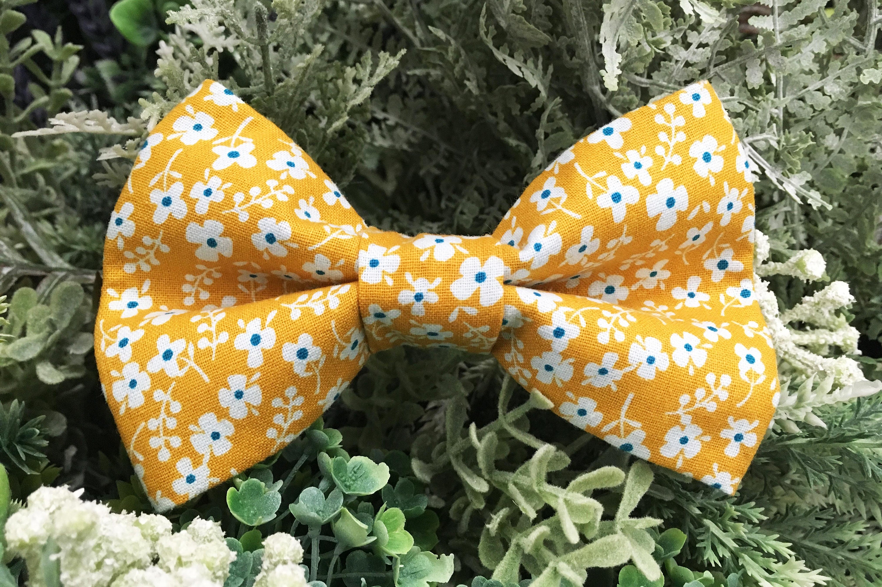 Gelbe Hund Fliege gelbe Blumen Fliege gelben Hund Schleife Etsy