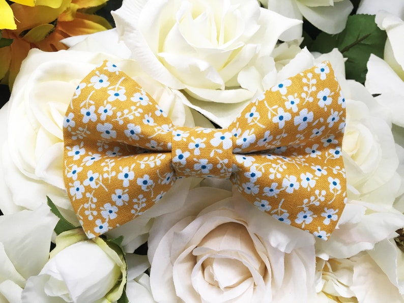 Gelbe Hund Fliege gelbe Blumen Fliege gelben Hund Schleife Etsy