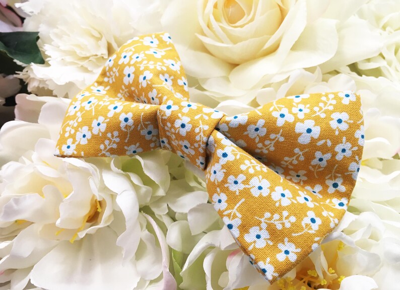 Gelbe Hund Fliege gelbe Blumen Fliege gelben Hund Schleife Etsy