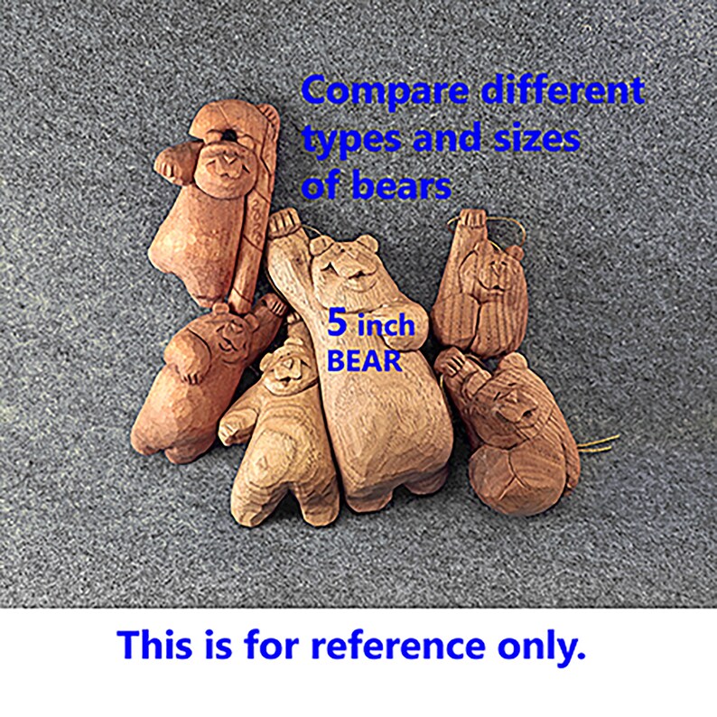 Hang in there bear ornament This artist created 5 inch original bear ornament has been hand carved from the wood of the Butternut tree.
