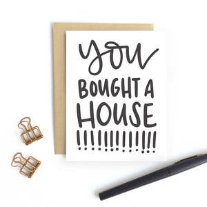 Housewarming Card - You Bought A House!!!!! | Congratulations Card, Housewarming Card, New Home Card, Funny New House Card, Cute House Card