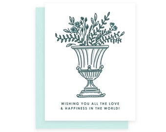 Wishing You All The Love And Happiness In The World! | Wedding Card, Engagement Card, Wedding Shower, Anniversary Card