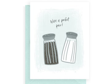 We're a Perfect Pair Card | Valentines Day Card, Love Card, Anniversary Card, Salt and Pepper Card, Perfect Match Card, I Love You Card