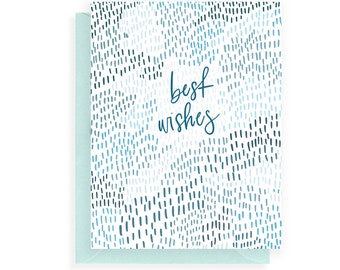 Best Wishes Card  | Hand Lettered Best Wishes Spotted Dots Card, Cheers Card, Retirement, Good Luck, Milestone, Wedding Card, Graduation