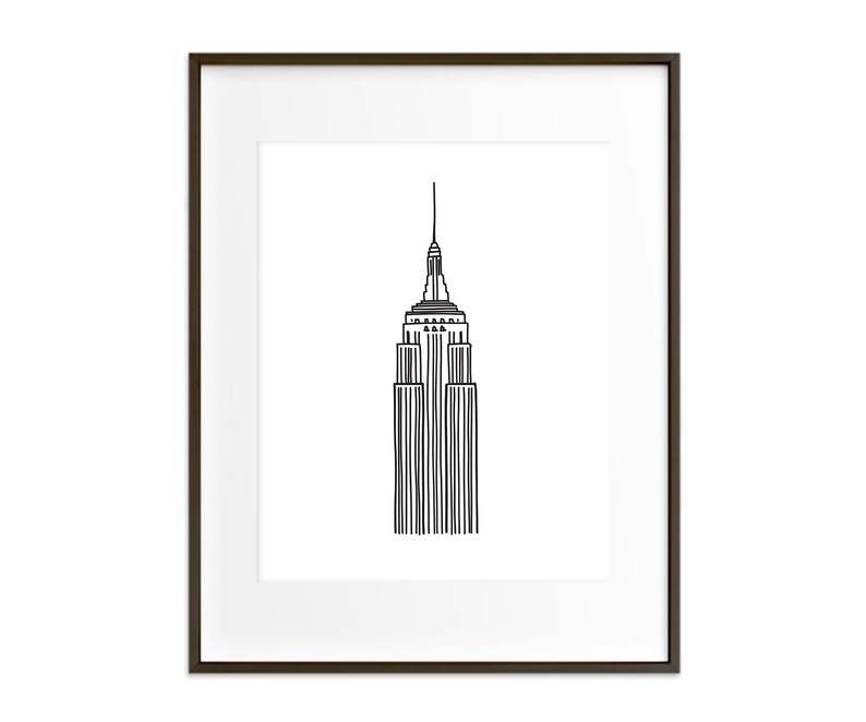Empire State Building Wall Art Home Decor New York City Etsy