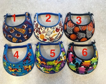 Ladies sun visor  Baseball & football sun visor  with fabric trimmed edges ,light weight Visor