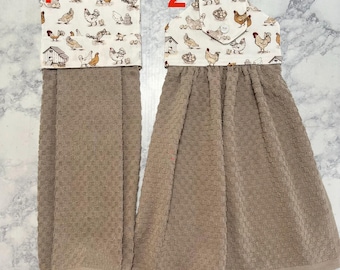 Hanging Kitchen Towels, Chicken Top  and Hanging Kitchen towels, Hanging Towels ,Kitchen Hand Towels, Kitchen Tea Towels