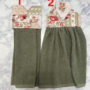 Hanging Kitchen Towels, patch work fabric Top  and Hanging Kitchen towels, Hanging Towels ,Kitchen Hand Towels, Kitchen Tea Towels