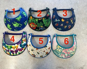 Ladies sun visor Sun visor Flowers sun visor Ladies sun visor, Lightweight visor fabric visor