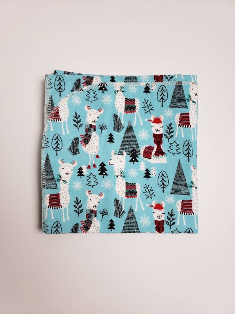 Llama Flannel Baby Blanket