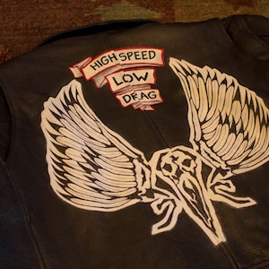 Custom Painted True Detective Rust Cohle Leather Jacket