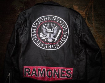 Punks Not Dead! Studded Punk Rock Black Leather Motorcycle Jacket - Ramones, NOFX, Pennywise, & The Casualties