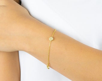 Gold Tiny Dot Bracelet Femme Minimalist Jewelry Personalized Bracelet Sister Gift Friendship Charm Bracelet Personnalise Custom Bracelet