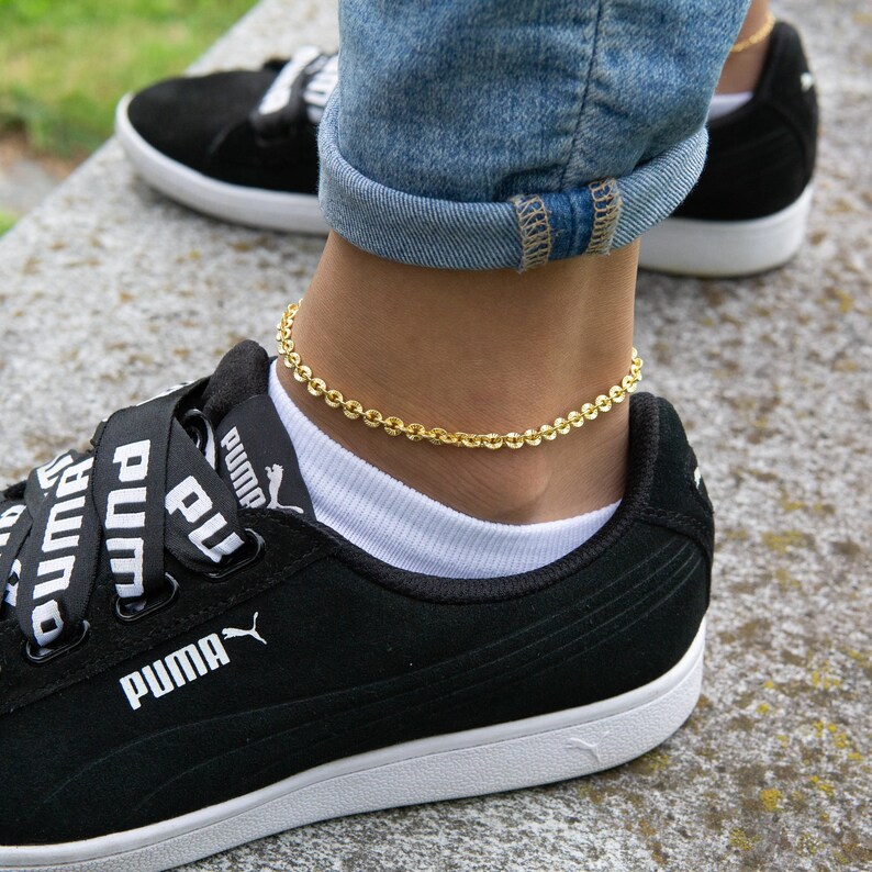 Chunky Gold Chain Anklet for Women Gold Ankle Bracelet Thick Etsy
