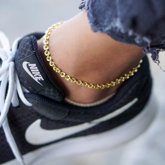 Chunky Gold Chain Anklet for Women Gold 